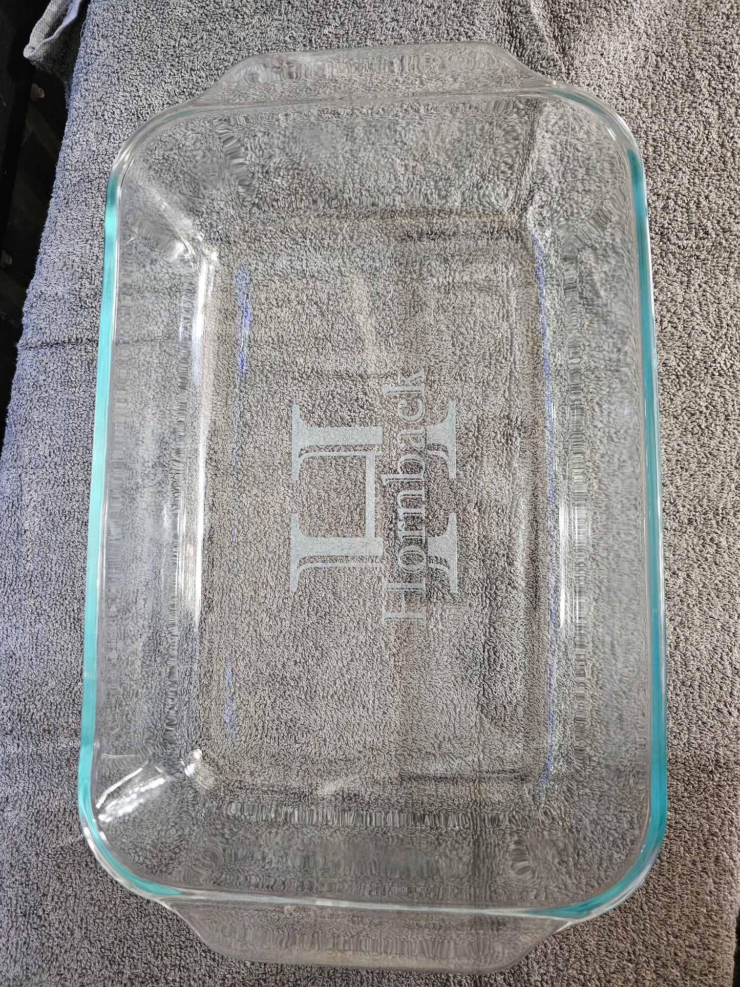 Pyrex Engraved Dish