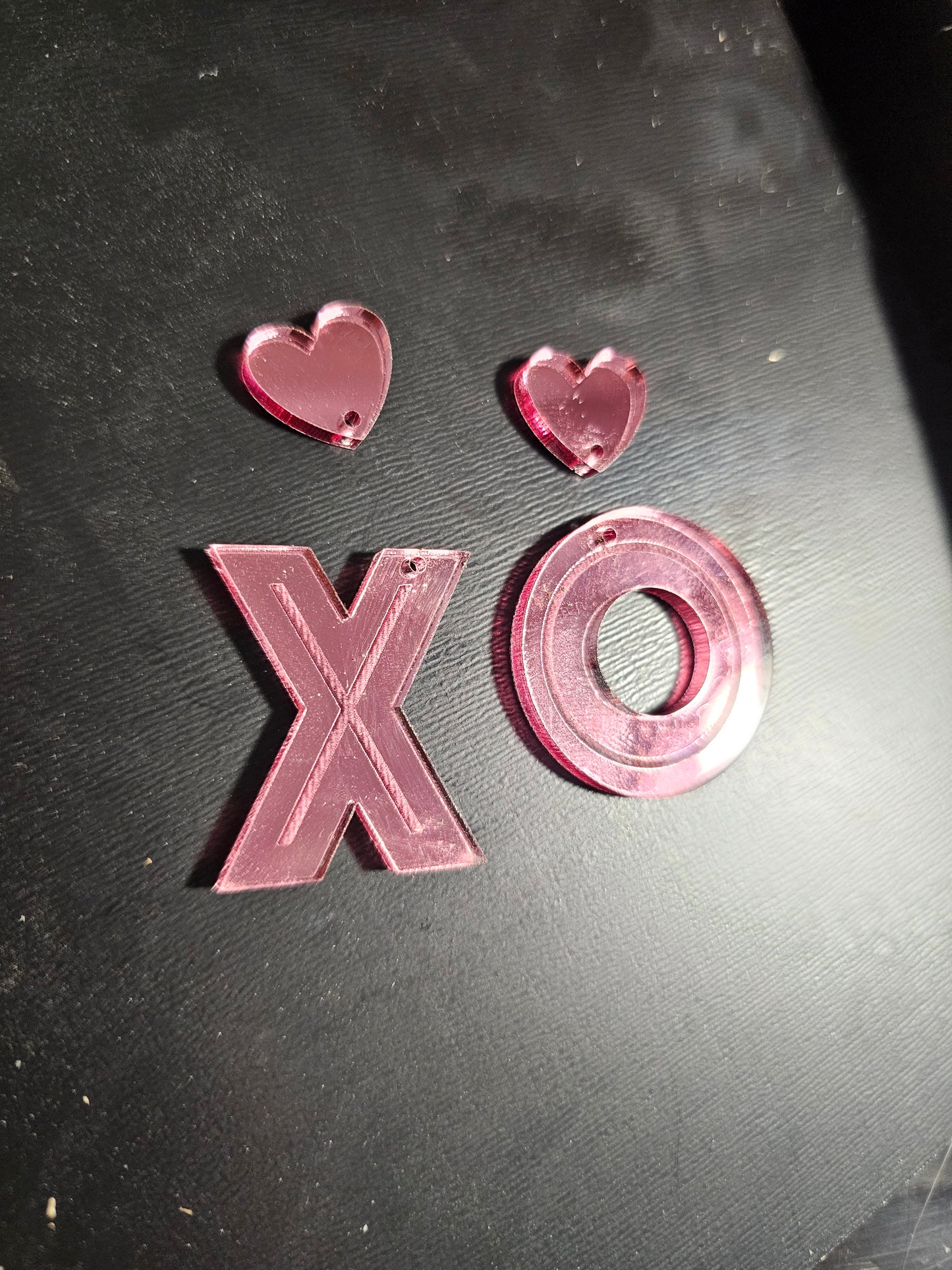 Acrylic XO Hugs and Kisses Earrings in acrylic