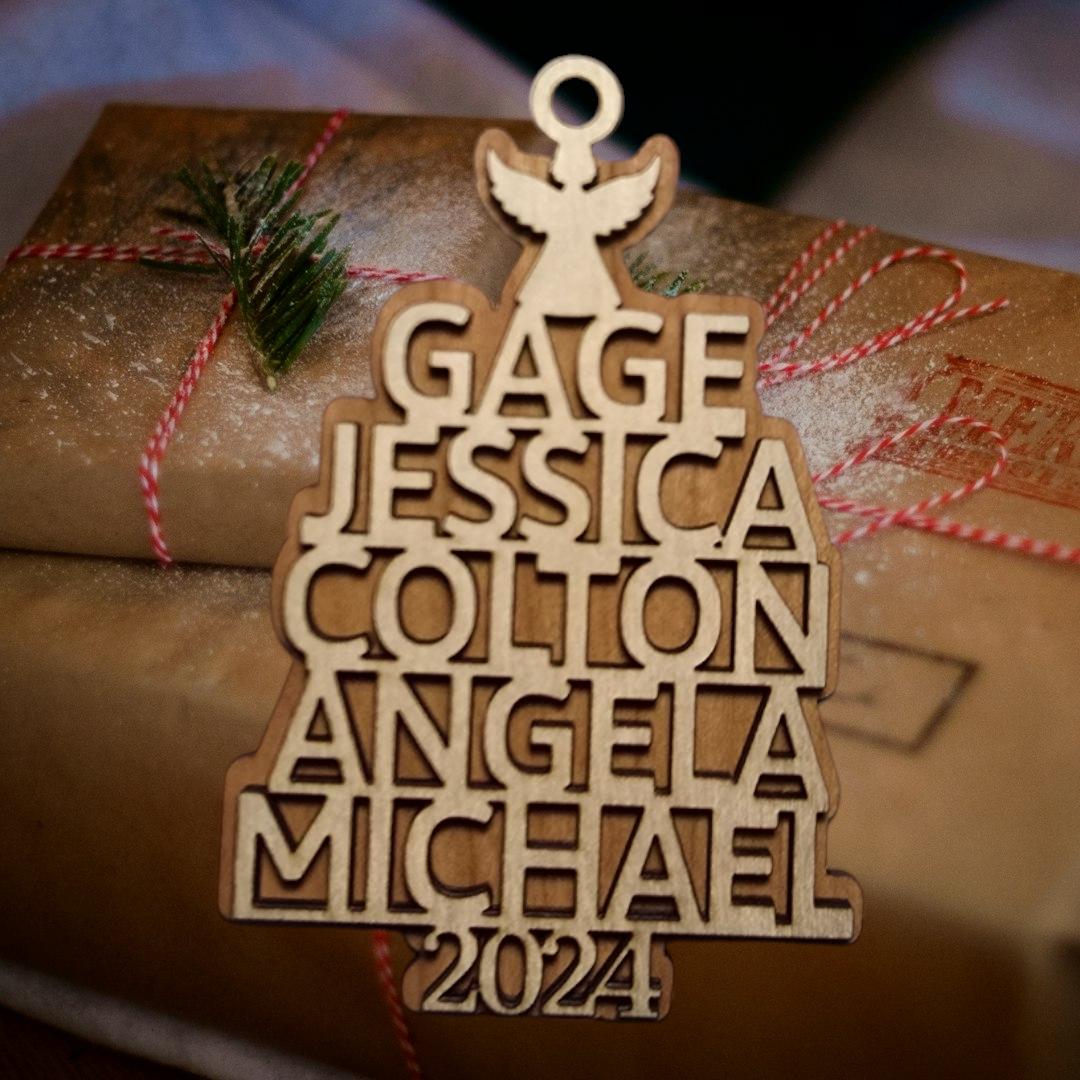 Family Name Christmas Tree Ornament