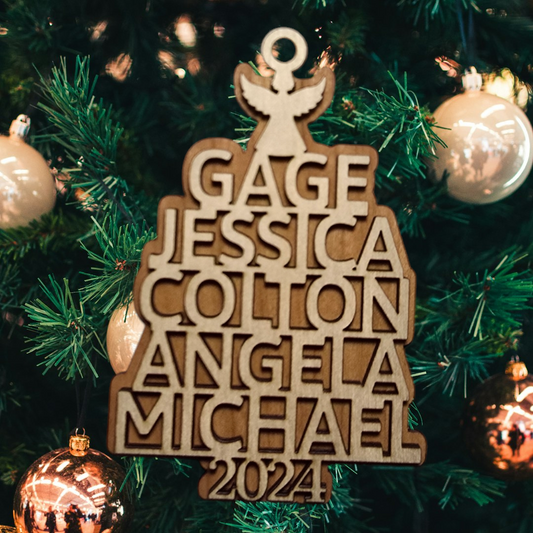 Family Name Christmas Tree Ornament